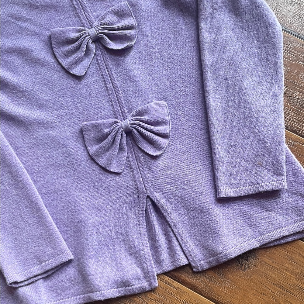 100% Cashmere Claudia Nichole Lavender Crew Neck Sweater -Size Large - Picture 8 of 9